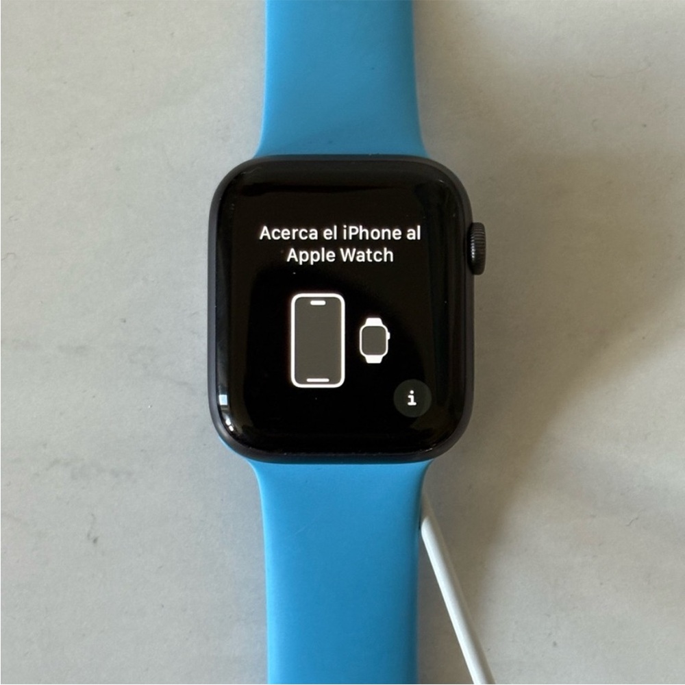 Apple Smartwatch with Blue Band
